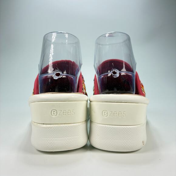 Bzees Smile II White Slide Wedge Sandal Striped Slip-On Shoe Women’s Size 8.5M - Picture 5 of 10